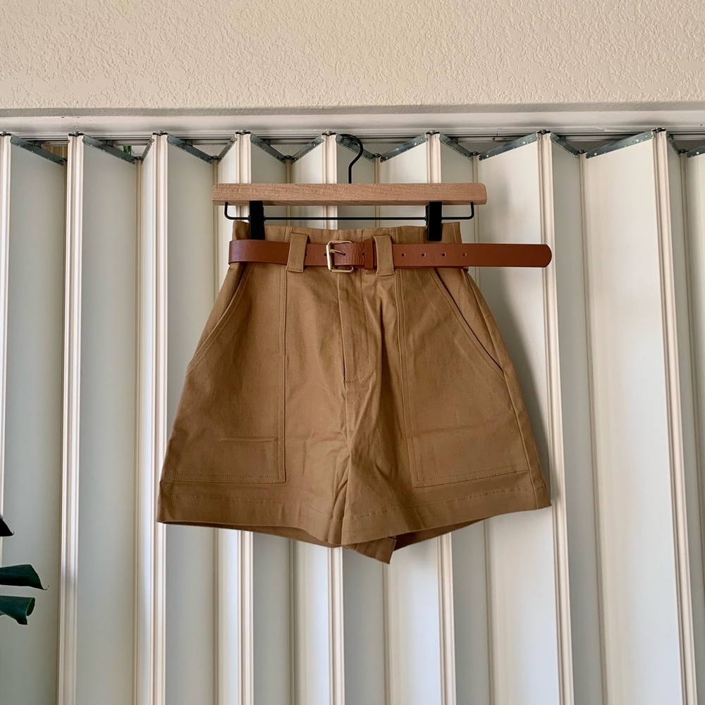 Love Bonito Wesson Belted Cotton Shorts